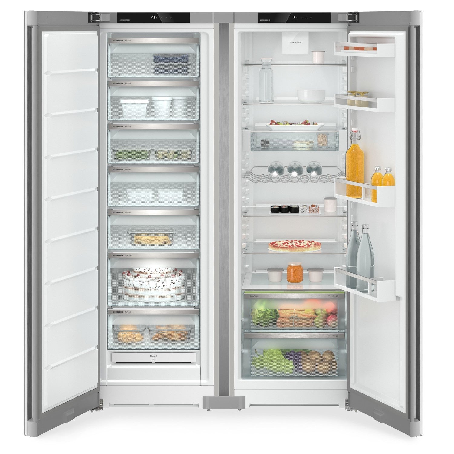 Liebherr 677 Litre Side-By-Side American Fridge Freezer - Silver