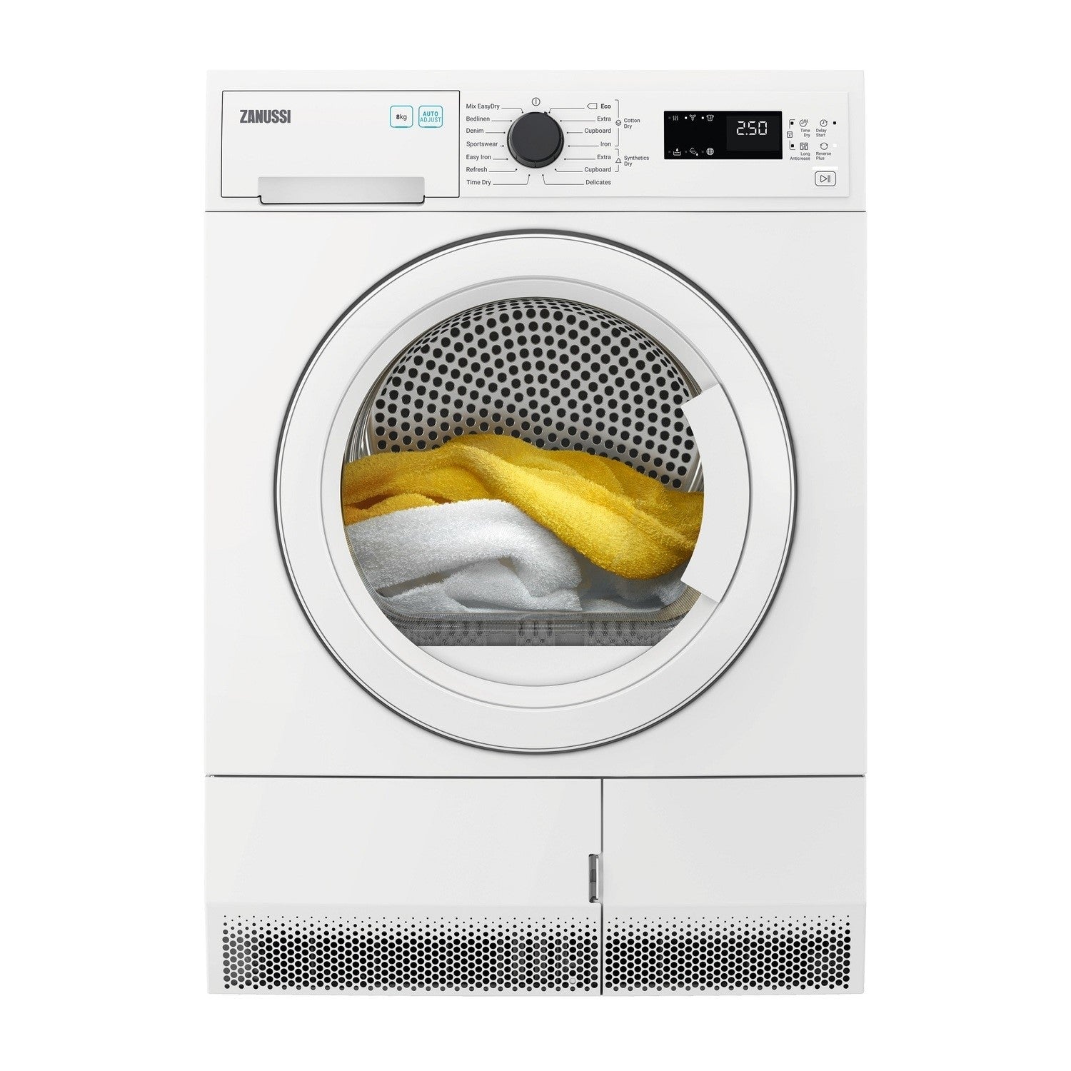 Zanussi 8kg Heat Pump Condenser Tumble Dryer - White