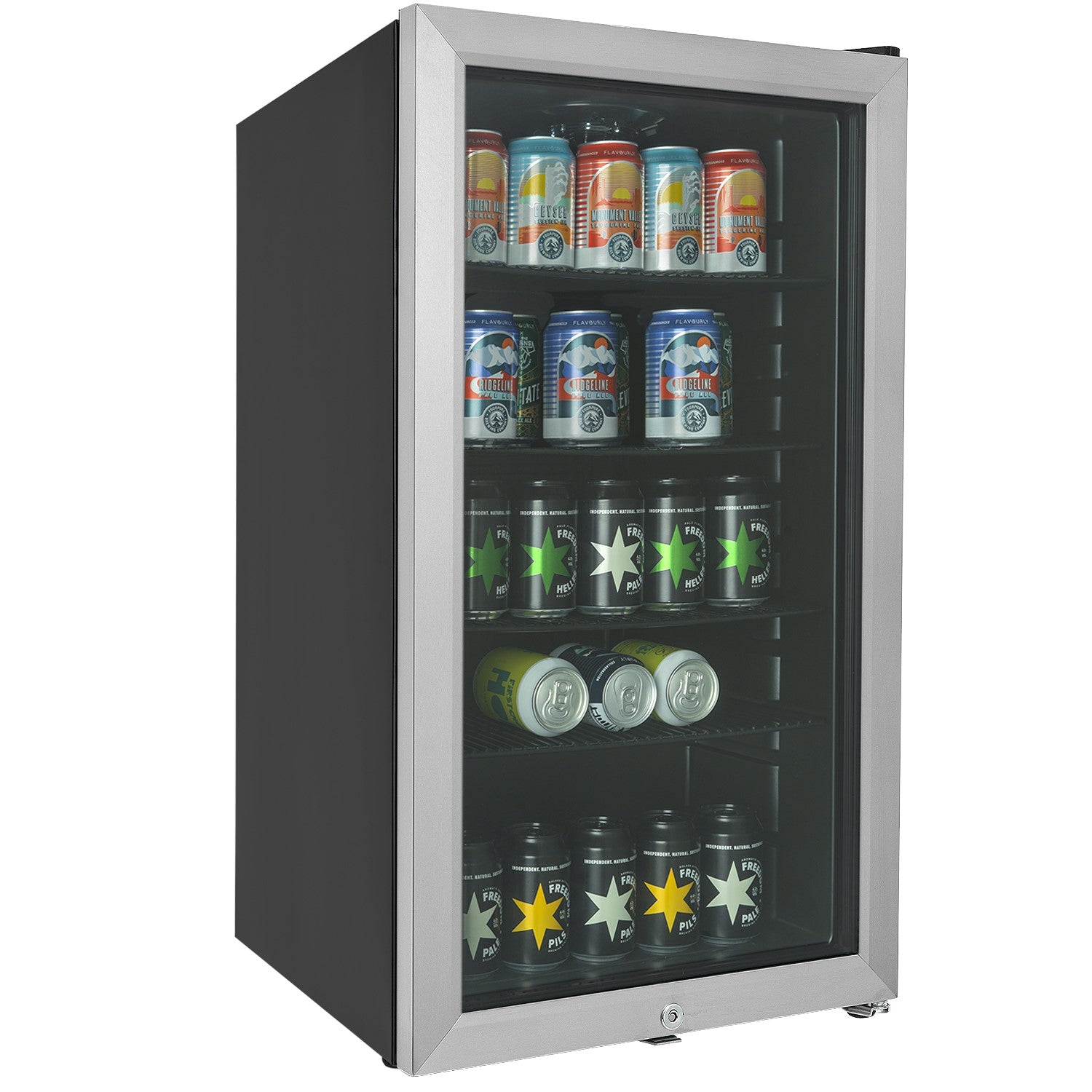 electriQ 98 Litre Drinks Fridge - Stainless Steel