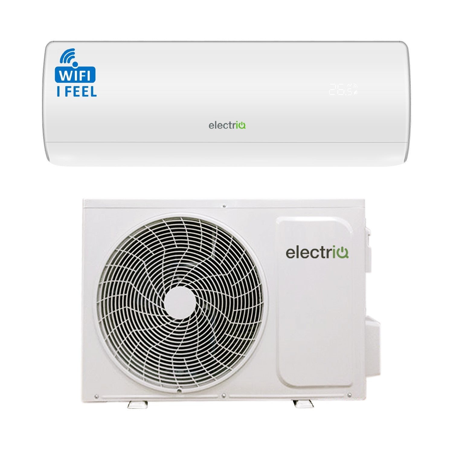 IQool Plus 12000 BTU Smart A+++ Wall Split Air Conditioner with Heat Pump and 5-Meter Pipe Kit Included