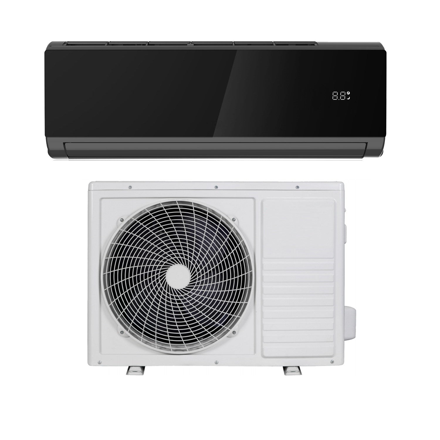 electriQ iQool 24000 BTU WiFi Smart A++ Wall Split Air Conditioner with Heat Pump and 5-Meter Pipe Kit Included - Black