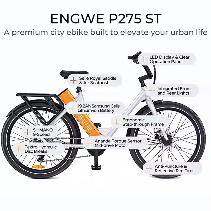 P275 ST Electric Bike – Premium Long-Range Commuter E-Bike