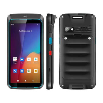 Rugged PDA Handheld UK — UNIWA V5N Barcode Scanner PDA, 4GB 64GB, Android 12, IP67 & MIL-STD-810G, 4G, NFC, Dual Scan Button, Removable Battery, Fingerprint for Logistics & Warehouse